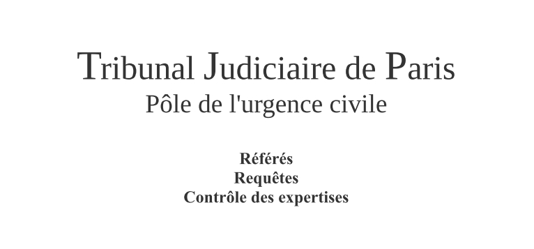 Pôle de l'urgence civile du TJ de Paris