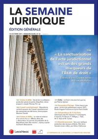 La semaine juridique numéro 42